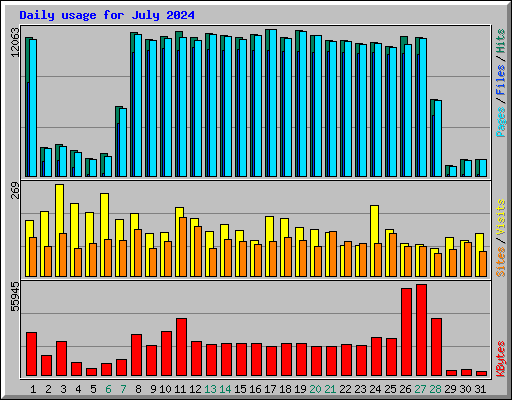 Daily usage for July 2024