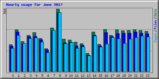Hourly usage for June 2017