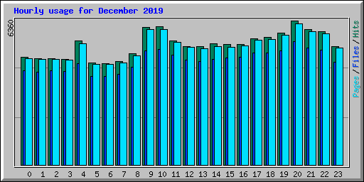 Hourly usage for December 2019
