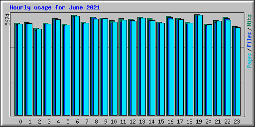 Hourly usage for June 2021