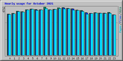 Hourly usage for October 2021