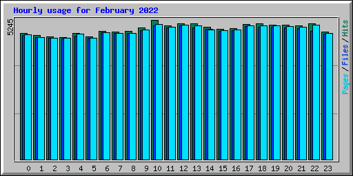 Hourly usage for February 2022