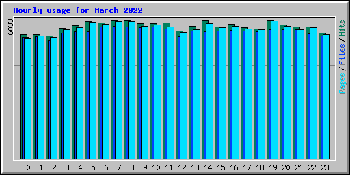 Hourly usage for March 2022