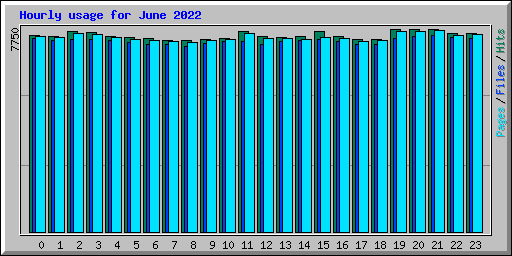 Hourly usage for June 2022