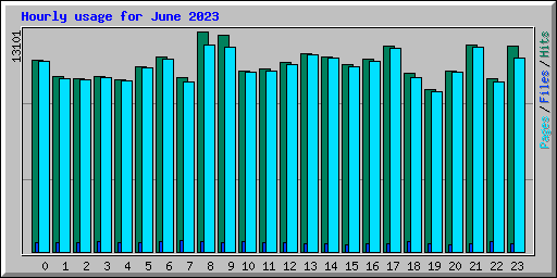 Hourly usage for June 2023