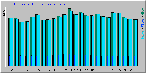 Hourly usage for September 2023