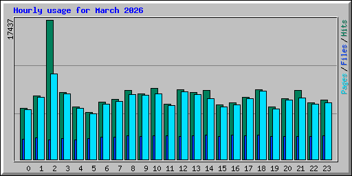 Hourly usage for March 2026